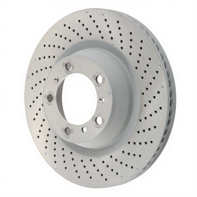 Brake disc rotor Rear, drilled-dimpled monoblock, 350x28mm. Porsche 997 I422 - 99735240503, 99735240603 - PRL39979, PRR39970